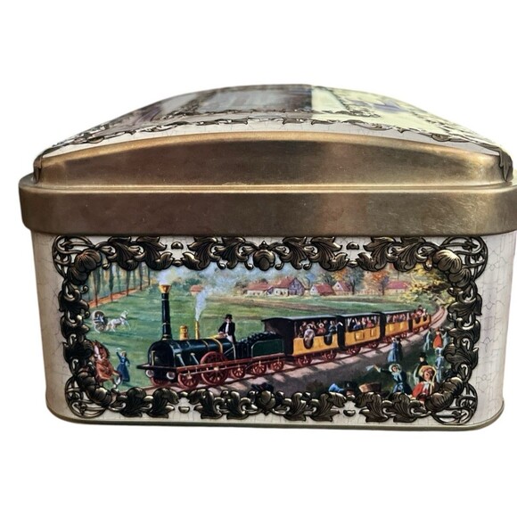 Vtg Nuremberg Lebkuchen Tin Box 400-Year Anniversary Design Gottfried Wicklein - Picture 6 of 8